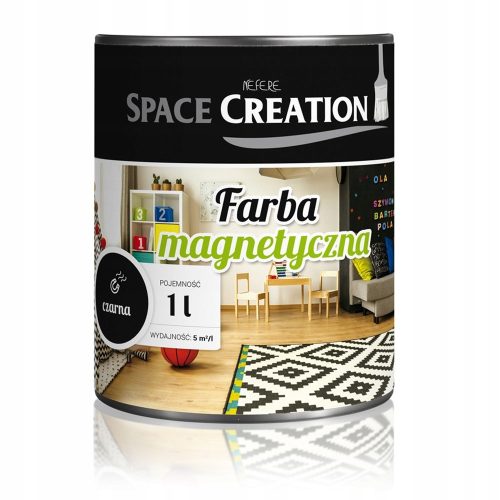 Acrylfarbe für Holz, Möbel, Metall, Magnet, Grundierung, Wand Space Creation 1 l seidenmatt