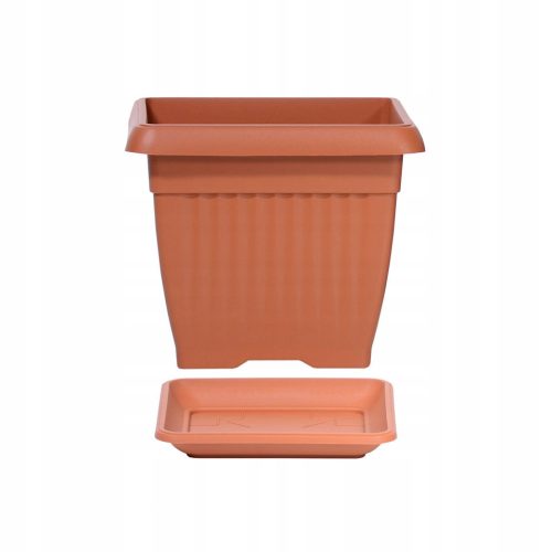  Prosperplast Blumentopf 37 x 30 cm, Kunststoff, Orangetöne