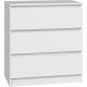  TopEshop Malwa Kommode 70 x 40 x 75 cm weiß glänzend