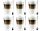 Tasse und Untertasse für Kaffee und Tee Maxxo Late Tasse 380ml Glas 400ml 6 Stk. + 6× Langer Löffel glänzend Tadar Amazon 1 Stk.