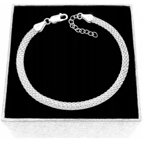    DICKES DAMEN-SILBERARMBAND, DURCHGEBRACHTES ROHR AUS 925er SILBER FÜR EIN GESCHENK