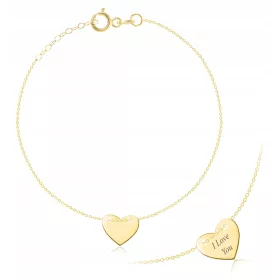  GOLD-HERZ-BEIN-ARMBAND PROMI 333