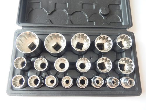  SilverTools SK-019-02 Sechskant-Spline-Steckschlüsseleinsätze