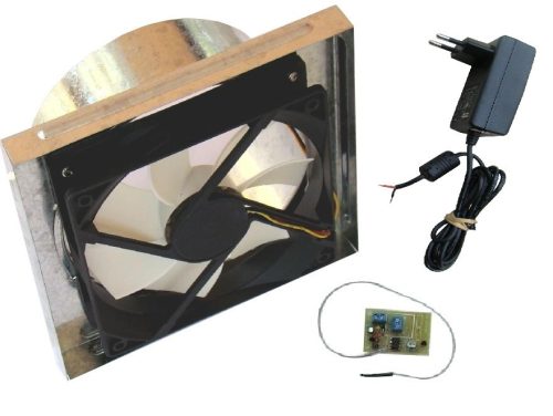 Kaminventilator, 100-mm-Lüfter, Set, 12V