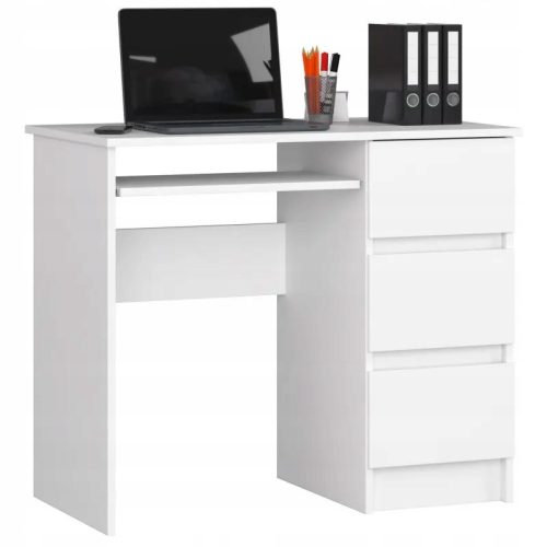  Rechteckiger Schreibtisch Chord A-6, rechts, 90 x 50 x 77 cm, weiß