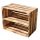  Holztruhe mit Regal Eklateczki 30x40x50 cm braun gebrannt