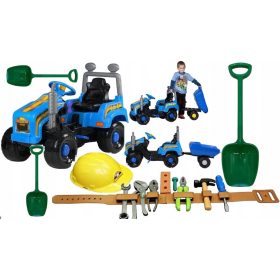  BJ Kindertraktor aus Kunststoff, Rot, Blau, Grün