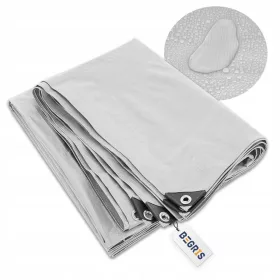   Robustes Abdeckplane 4x8m UV++ verstärkt, wasserdicht und frostsicher