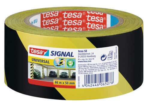 tesa Warnband gelb und schwarz 66m x 50mm