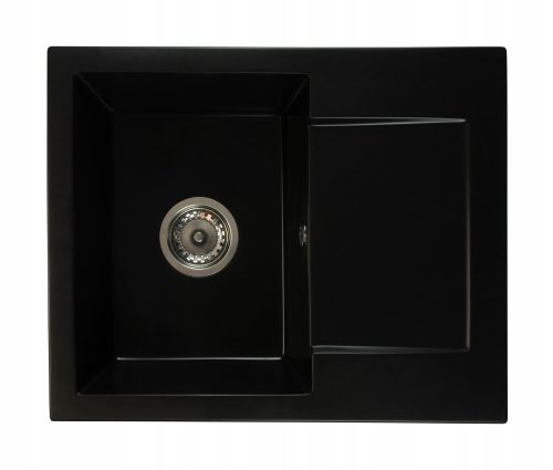 Brado DONZO Einbeckenspüle Siphon Chrom, schwarzer Granit