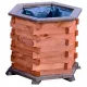  KONIUSZEK OGRODY Blumentopf 50 cm x 50 x 41 cm Durchmesser 40 cm Holztöne in Braun und Beige