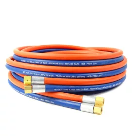 DUET Gummischlauch Propan-Sauerstoff-Brenner-Reduzierer 10 m