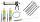  Set zum Aufbau einer 4 m Markise, 10-15 cm Polystyrol