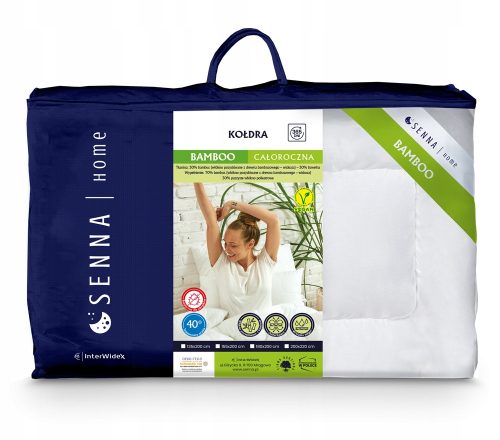 Steppdecken Senna Home Bambusbettdecke weiß 135x200 cm