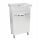 Badezimmerschrank mit Waschbecken 50 cm, stehend, weiß glänzend, Ablage, Softclose A