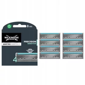    Wilkinson Sword Quattro Titanium Sensitive Rasiereinsätze, 8 Stück