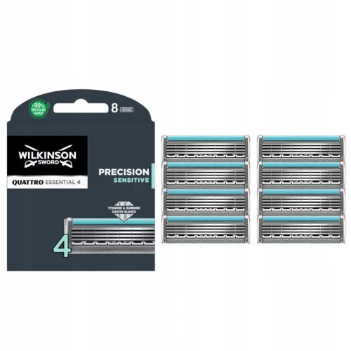  Wilkinson Sword Quattro Titanium Sensitive Rasiereinsätze, 8 Stück