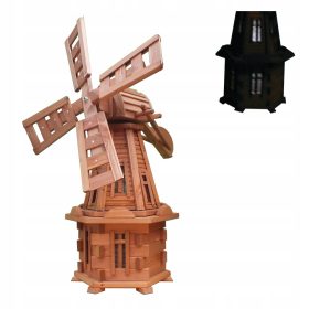 Gartenventilator mit Solar-LED-Beleuchtung, 100 cm