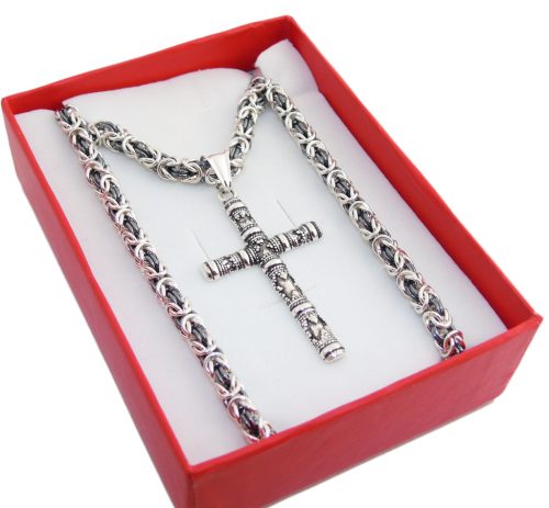  Silberne byzantinische Kette, Royal Weave, 55 cm