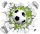  3D Wandaufkleber Fußball 3D BÄLLE 100cm