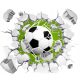  3D Wandaufkleber Fußball 3D BÄLLE 100cm