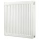 Stahlplattenheizkörper Diamond 1250 W weiß 600 x 600 x 108 mm - seitlicher Anschluss
