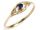  GOLD-Ring mit Saphir. Höhe des Verlobungsrings