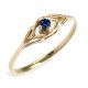  GOLD-Ring mit Saphir. Höhe des Verlobungsrings