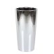 Euro3plast Blumentopf 33 cm x 33 x 61 cm Durchmesser 33 cm Kunststoff Chrom, Grau- und Silbertöne