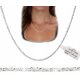  DAMEN-925-SILBERKETTE, DIAMANT-MAGARITA-HALSKETTE, 925-SILBER