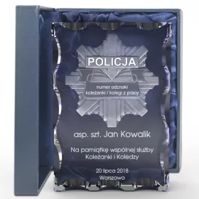  Geschenk für eine Polizistin. Polizistin-Abzeichen in 3D