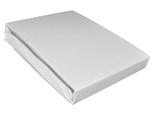  Jersey-Laken für ein Bett 90x160, Baumwolle mit Gummiband, weiß