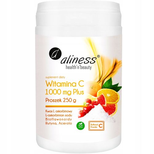 Aliness Vitamin C 1000 Gepuffert Plus - Hochwirksames Nahrungsergänzungsmittel mit Zitrus-Bioflavonoiden