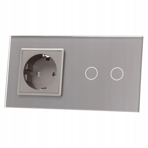 Doppel-Touch-Schalter, Unterputz Livolo silber VL-C702EU-64