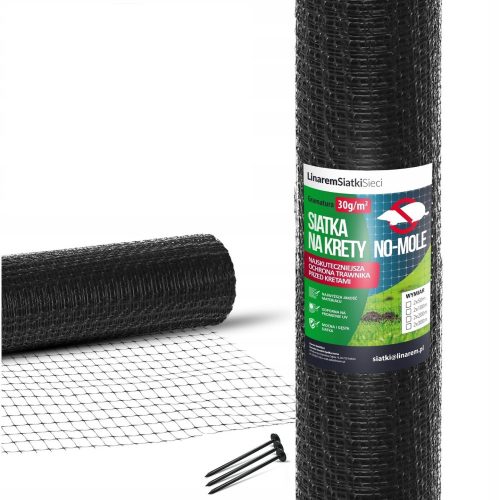 Abwehrmittel für Tiere Maulwurfsnetz 30g/m2 Linarem SiatkiSieci 2m x 200m