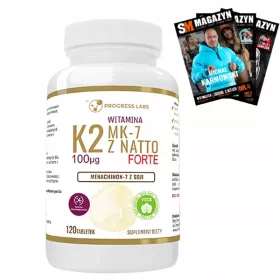   Progress Labs Vitamin K2 MK-7 aus Natto, 100mcg, 120 Tabletten – Ideal für Knochen und Blutgerinnung