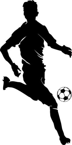 Dekorative Wandaufkleber Wandaufkleber Drukant Sportball Fußballspieler 100 cm