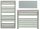  Hydro-Mat 588 W Wasserbadheizkörper 530 x 980 mm Chrom, Grau