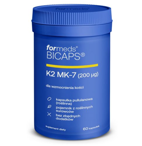 BICAPS® K2 MK-7 - Hochdosierte Vitamin K2 Kapseln für Knochen und Blutgerinnung, 60 Stück