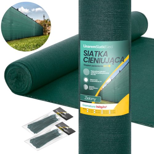 Schattiernetz 140g Linarem SiatkiNets grün 1,5m x 50m
