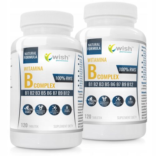 Wish Pharmaceutical Vitamin B Komplex - Unterstützt das Nervensystem und mindert Ermüdung