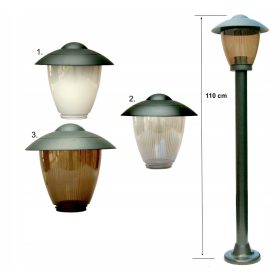  Runder Lichtmast Gartenlampen E27 110 cm