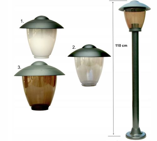  Runder Lichtmast Gartenlampen E27 110 cm