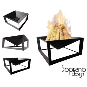  Moderner Gartenkamin 90x90 Blech 3mm