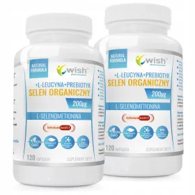   Wish Pharmaceutical® Vegane Selenkapseln L-Selenmethionin 200µg mit Leucin und Prebiotikum