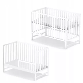  Skrzat STAŚ Holzbett, 120 x 60 cm, weiß