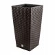  Prosperplast-Blumentopf, 22,5 cm x 22,5 x 42,1 cm, Durchmesser 22,5 cm, Kunststoff in Braun- und Beigetönen