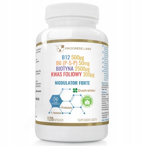 Modulator Forte: Vitamin B-Komplex mit L-Leucin & Prebiotikum, Vegankapseln von VegeProgress