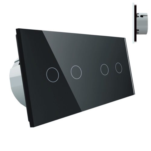 Doppel-Touch-Schalter, Unterputz Livolo schwarz VL-C7022-62