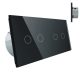 Doppel-Touch-Schalter, Unterputz Livolo schwarz VL-C7022-62